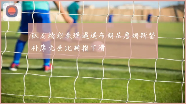 狄龙精彩表现逼退布朗尼詹姆斯替补席无奈比拇指下滑
